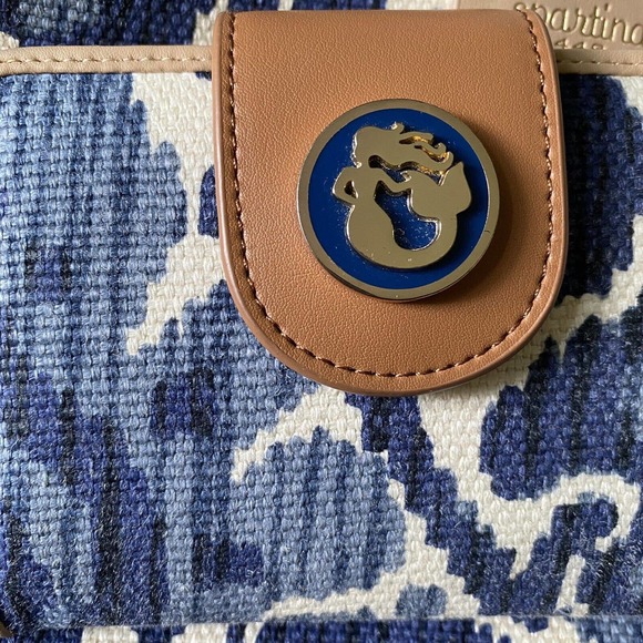 📦 SOLD 📦 Spartina 449 Shoulder Bag / Wallet Set Linen Leather Retired Design - Picture 7 of 11